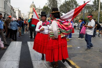 Protestantes llegaron desde Puno, Arequipa,