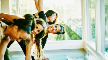 Compartir una clase de gimnasia